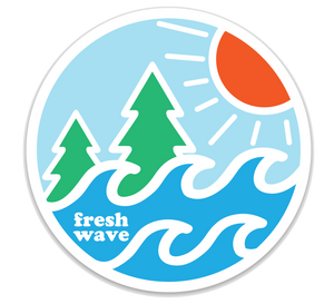 Sun n Waves Sticker - Fresh Wave